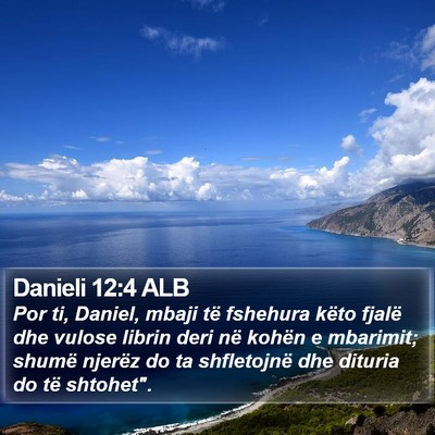 Danieli 12:4 ALB Bible Verse Image
