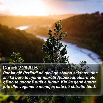 Danieli 2:28 ALB Bible Verse Image