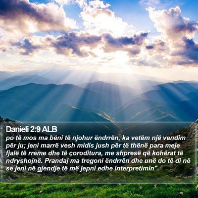 Danieli 2:9 ALB Bible Verse Image