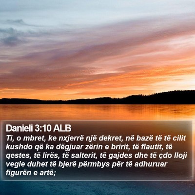 Danieli 3:10 ALB Bible Verse Image