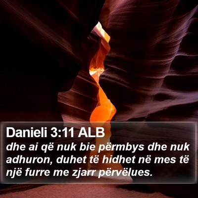Danieli 3:11 ALB Bible Verse Image