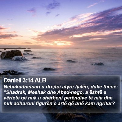 Danieli 3:14 ALB Bible Verse Image