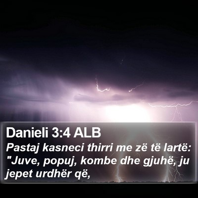 Danieli 3:4 ALB Bible Verse Image