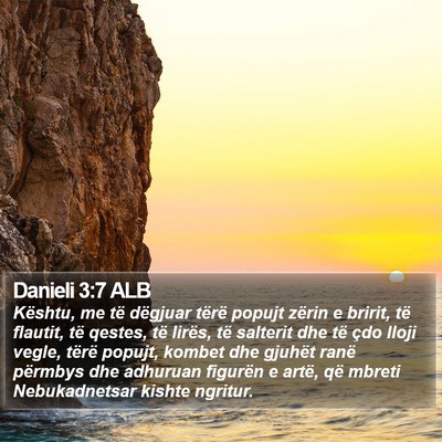 Danieli 3:7 ALB Bible Verse Image