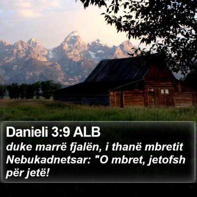 Danieli 3:9 ALB Bible Verse Image