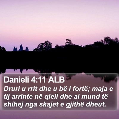 Danieli 4:11 ALB Bible Verse Image