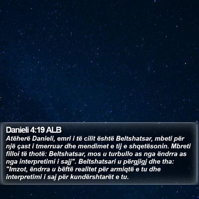 Danieli 4:19 ALB Bible Verse Image
