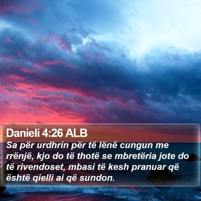 Danieli 4:26 ALB Bible Verse Image