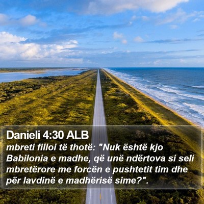 Danieli 4:30 ALB Bible Verse Image