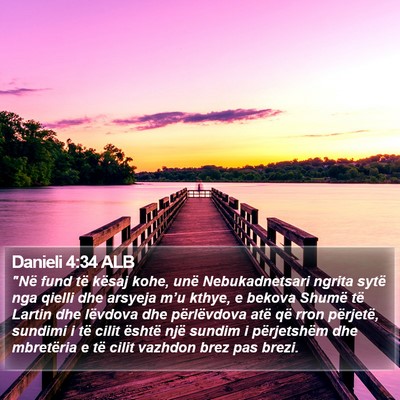 Danieli 4:34 ALB Bible Verse Image