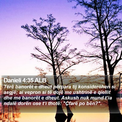 Danieli 4:35 ALB Bible Verse Image