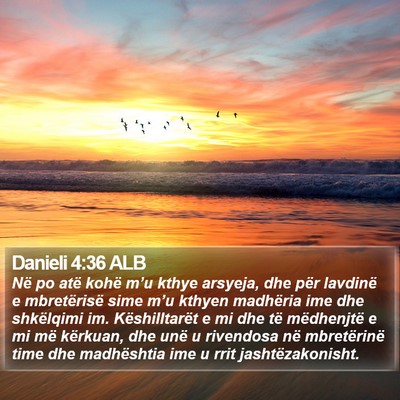 Danieli 4:36 ALB Bible Verse Image