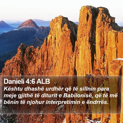 Danieli 4:6 ALB Bible Verse Image