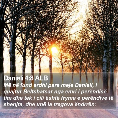 Danieli 4:8 ALB Bible Verse Image
