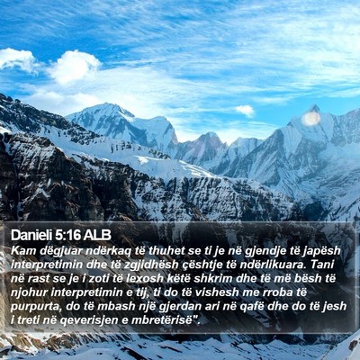 Danieli 5:16 ALB Bible Verse Image