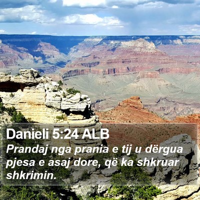 Danieli 5:24 ALB Bible Verse Image
