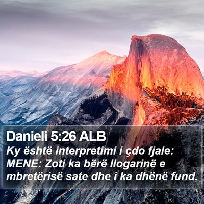 Danieli 5:26 ALB Bible Verse Image