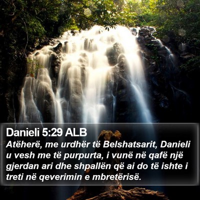 Danieli 5:29 ALB Bible Verse Image