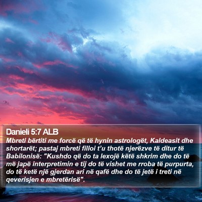 Danieli 5:7 ALB Bible Verse Image