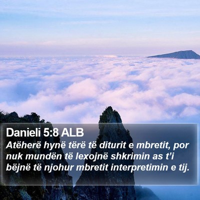 Danieli 5:8 ALB Bible Verse Image