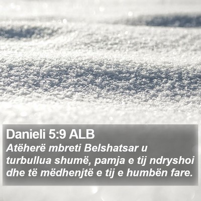 Danieli 5:9 ALB Bible Verse Image