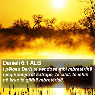 Danieli 6:1 ALB Bible Verse Image