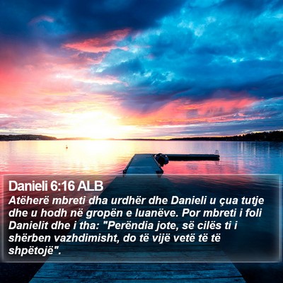Danieli 6:16 ALB Bible Verse Image
