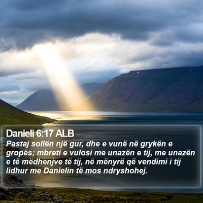 Danieli 6:17 ALB Bible Verse Image