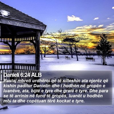 Danieli 6:24 ALB Bible Verse Image