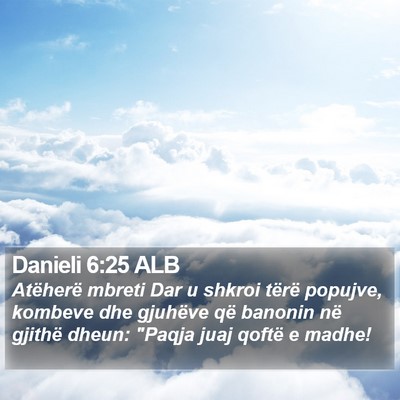 Danieli 6:25 ALB Bible Verse Image