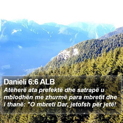 Danieli 6:6 ALB Bible Verse Image
