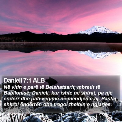 Danieli 7:1 ALB Bible Verse Image