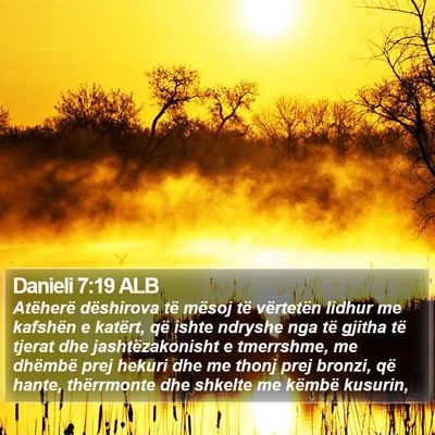 Danieli 7:19 ALB Bible Verse Image