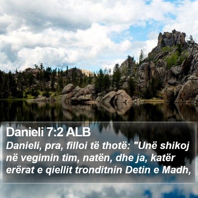 Danieli 7:2 ALB Bible Verse Image