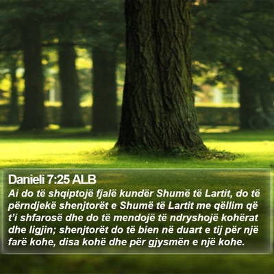 Danieli 7:25 ALB Bible Verse Image