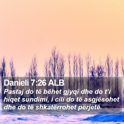 Danieli 7:26 ALB Bible Verse Image