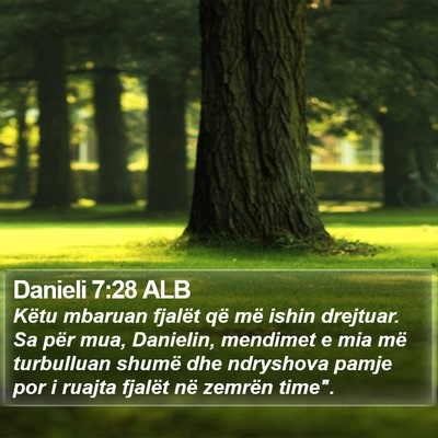 Danieli 7:28 ALB Bible Verse Image