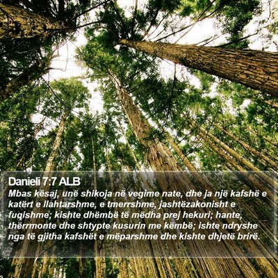 Danieli 7:7 ALB Bible Verse Image