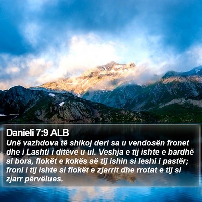 Danieli 7:9 ALB Bible Verse Image