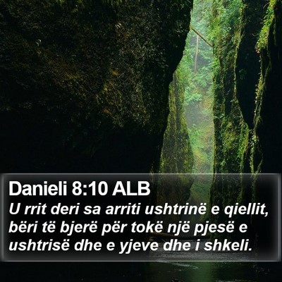 Danieli 8:10 ALB Bible Verse Image