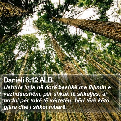 Danieli 8:12 ALB Bible Verse Image
