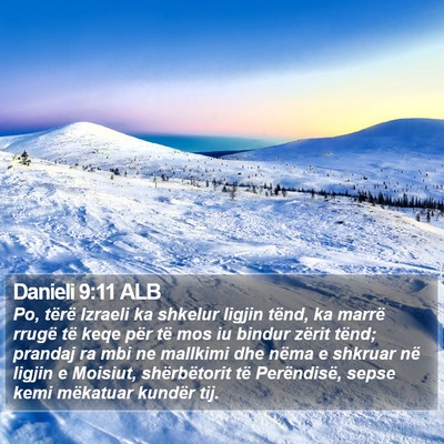 Danieli 9:11 ALB Bible Verse Image