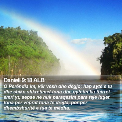 Danieli 9:18 ALB Bible Verse Image