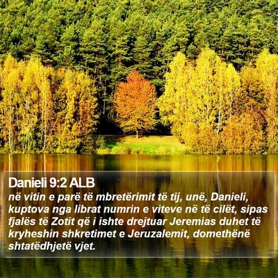 Danieli 9:2 ALB Bible Verse Image