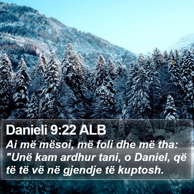 Danieli 9:22 ALB Bible Verse Image