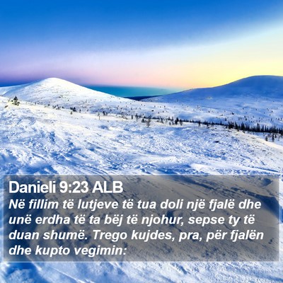 Danieli 9:23 ALB Bible Verse Image