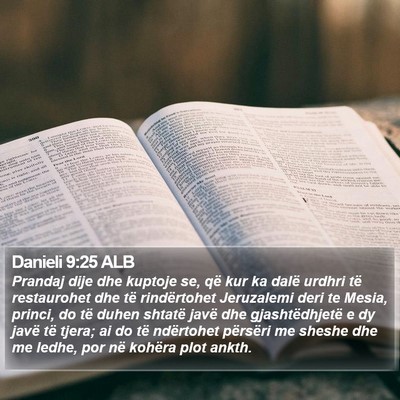Danieli 9:25 ALB Bible Verse Image
