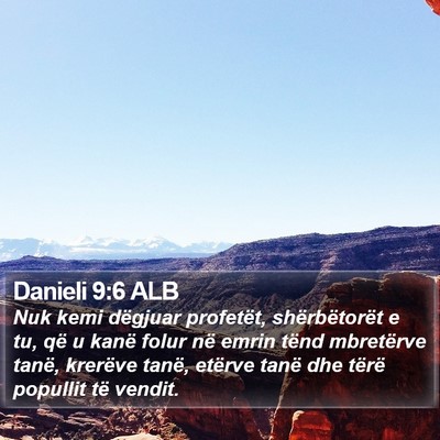 Danieli 9:6 ALB Bible Verse Image