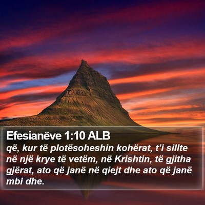 Efesianëve 1:10 ALB Bible Verse Image