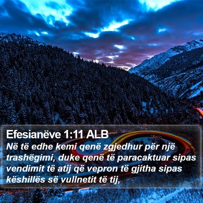 Efesianëve 1:11 ALB Bible Verse Image